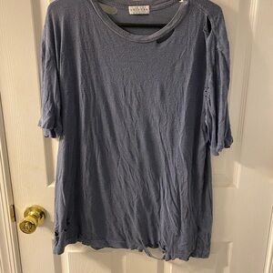 Distressed drifter heather Blue T-shirt